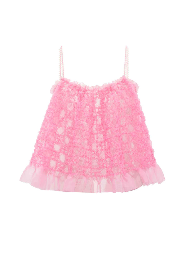 Full handmade smocked pink top