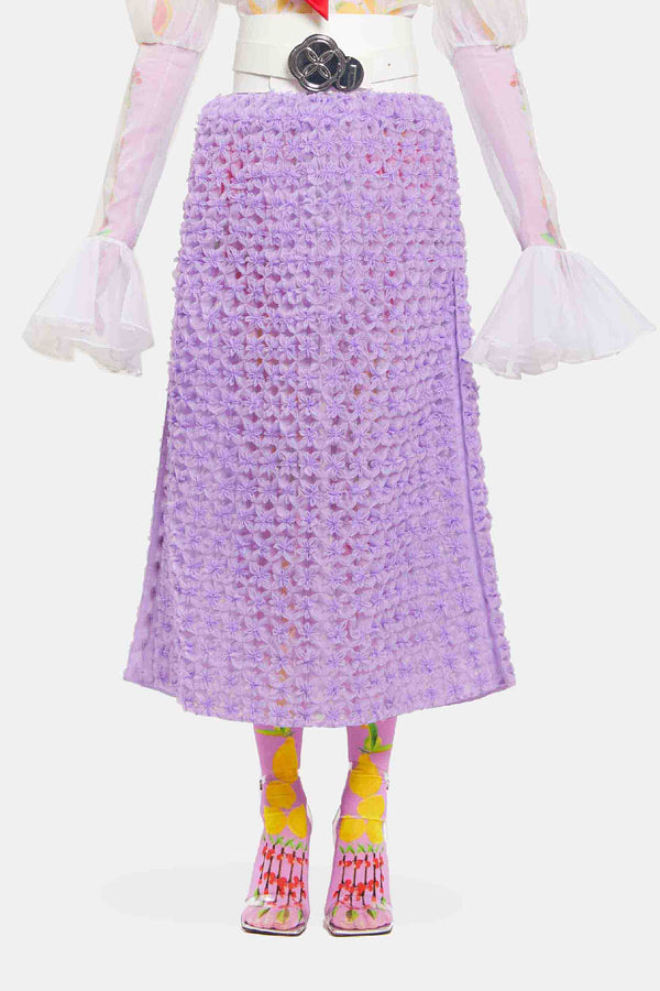 Full handmade smocked H-line skirt